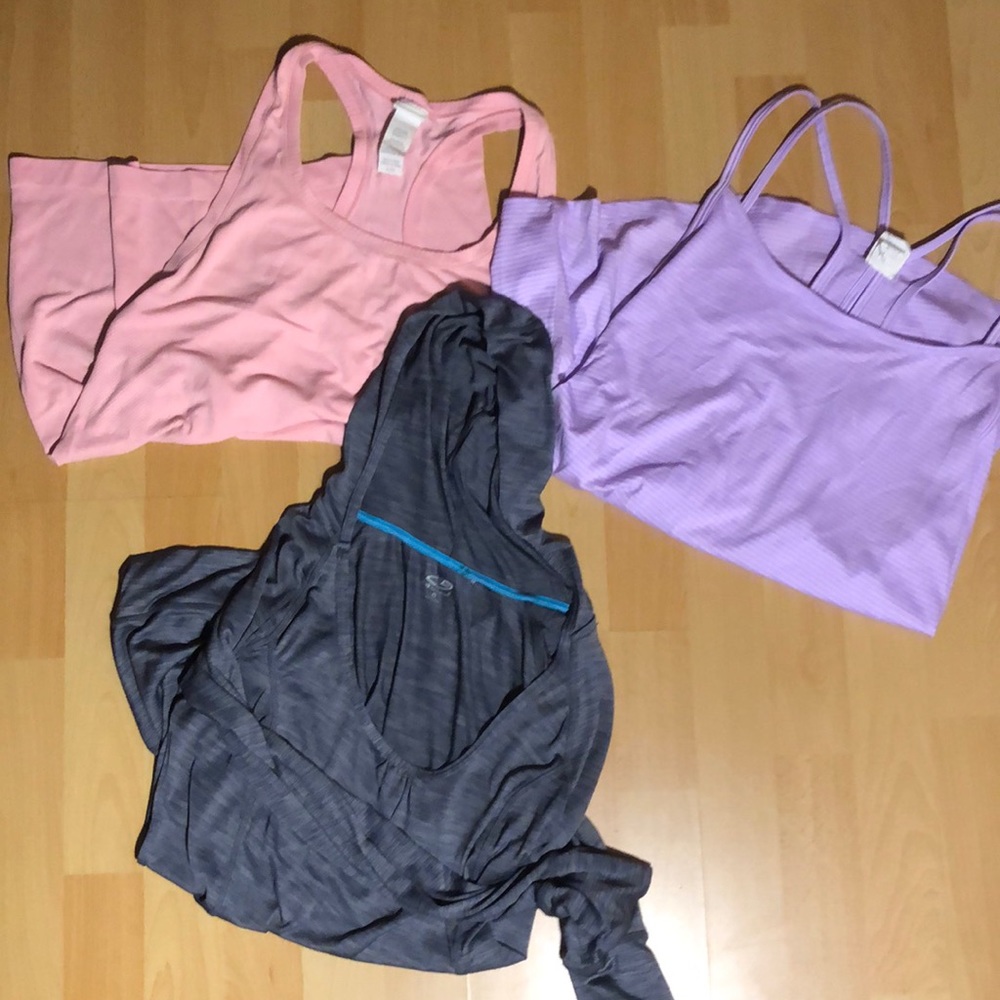 Champion workout bundle tank top hoodie